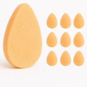 10 Pack - VerdeVida Facial Sponge/Face Scrubber, Buff Puf Style Pads, Deep Cleansing & Exfoliating, Peach