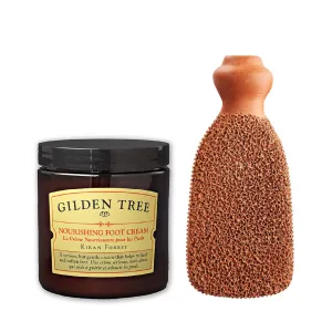 2-Sided Foot Scrubber & Nourishing Foot Cream Bundle