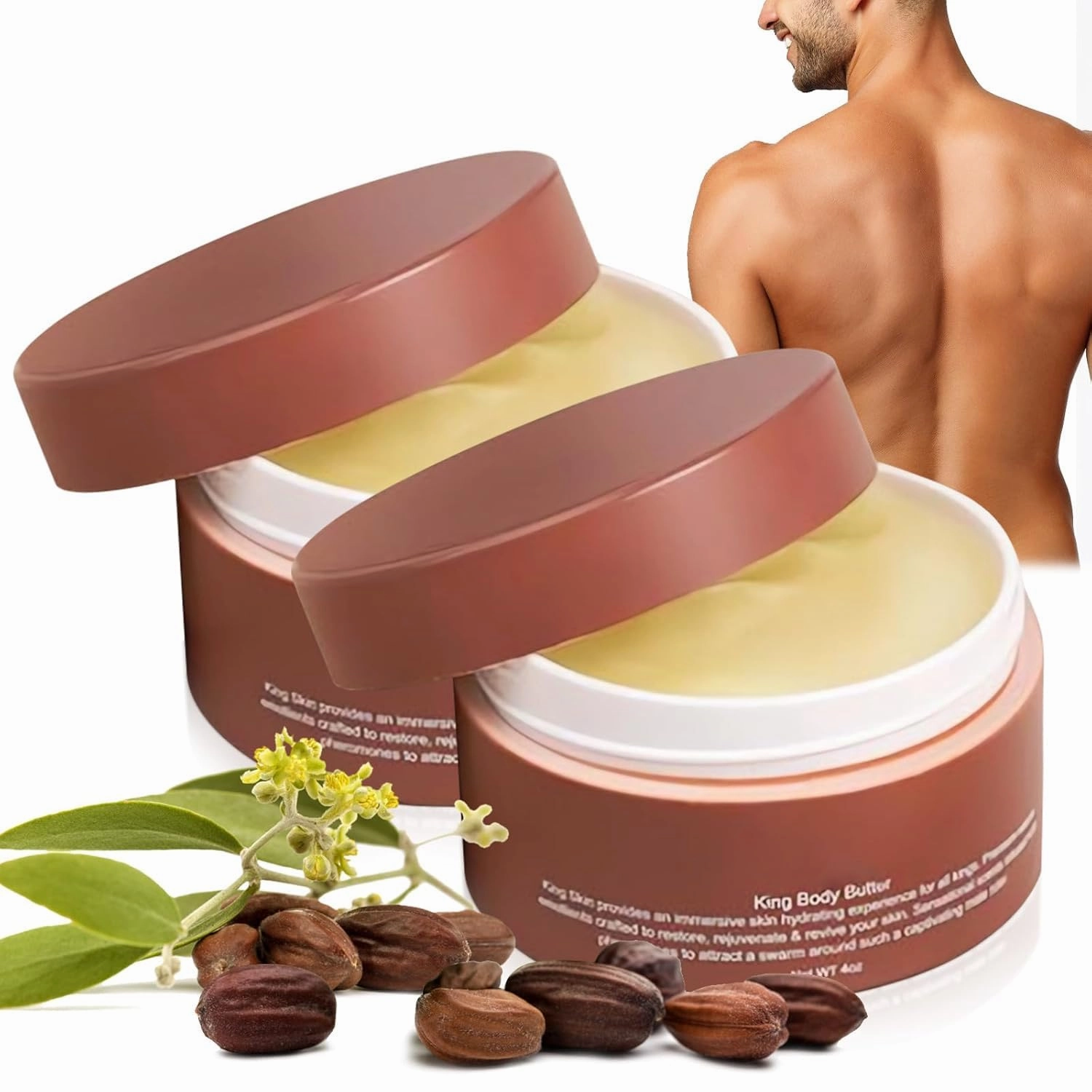 2PC Crowned SKLN Body Butter for Men, Monarch Organic Cologned Body Butter, Gift for Father, Husband, Boyfriend