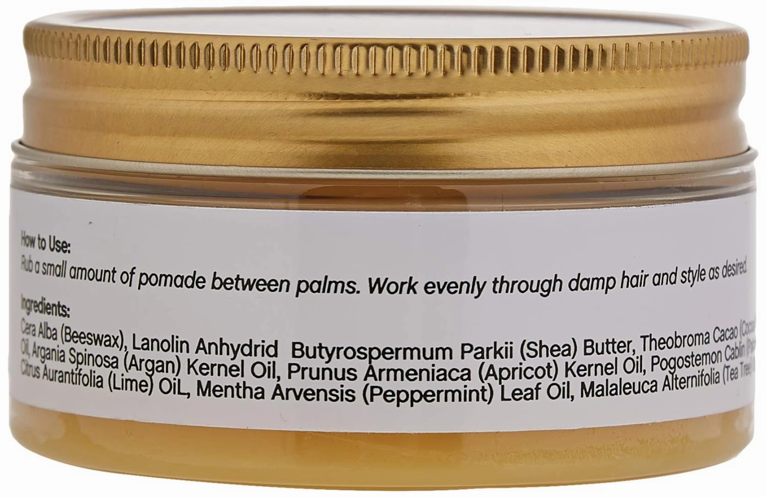 3,3 Oz Organic & Natural Hair Pomade Wax & Oil Base - Made in Denmark - Perfect Shine effect - Medium and Flexible Hold - UNISEX -Organic