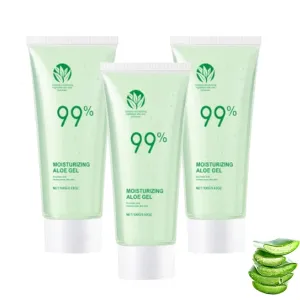 99% Organic Aloe Vera Gel, Naturally Moisturising Vera Gel, Hydrating Aloe Gels, for Face, & Scalp, Cooling, Soothing Instant Relief for Skin & Sunburn (3pc)