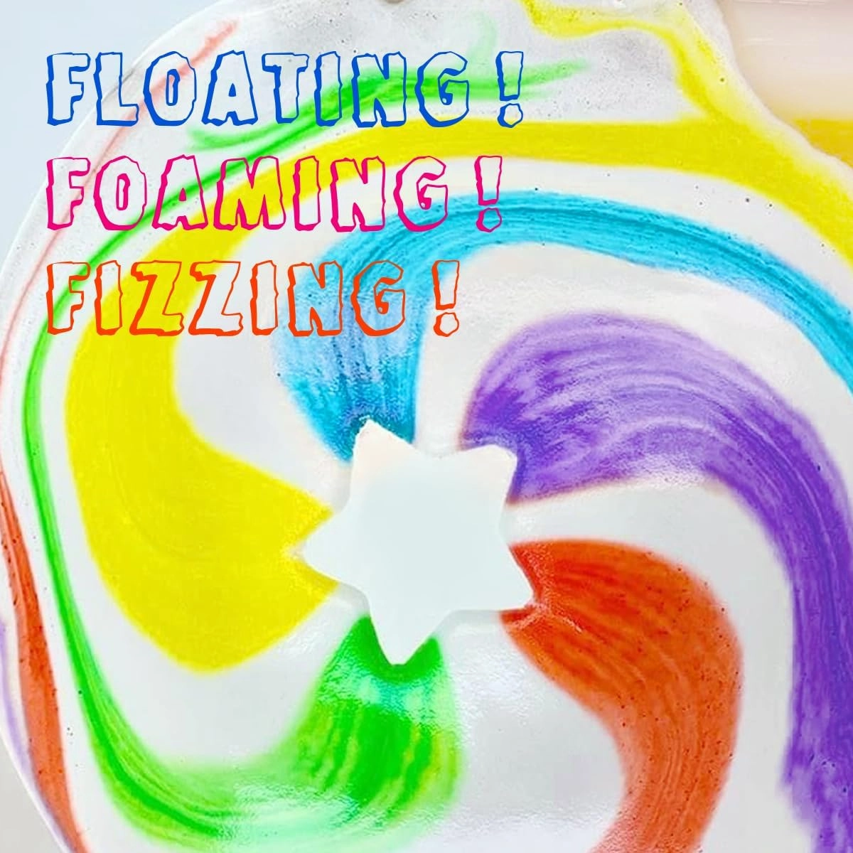 9 Pack Rainbow Bath Bombs for Girls, 4.5oz x 9 Count Bath Bombs, Assortment of Cloud, Star, and Moon, Gifts for Girls of Any Age