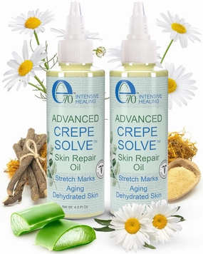 Advance Crepe Solve Hydrating Skin Oil for Women & Men - Made with Natural Oils, Licorice Root & Chamomile Extract - Moisturizing Body Oil for Skin Firmness & Elasticity, 2-Pack