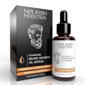 Advanced Beard Growth Oil Serum | Made with Redensyl, Capilia Longa, Argan Oil, Vitamin E and Jojoba Oil for Fuller, Thicker & Healthier Beard Growth | Beard Oil Serum For Men | 30 ml