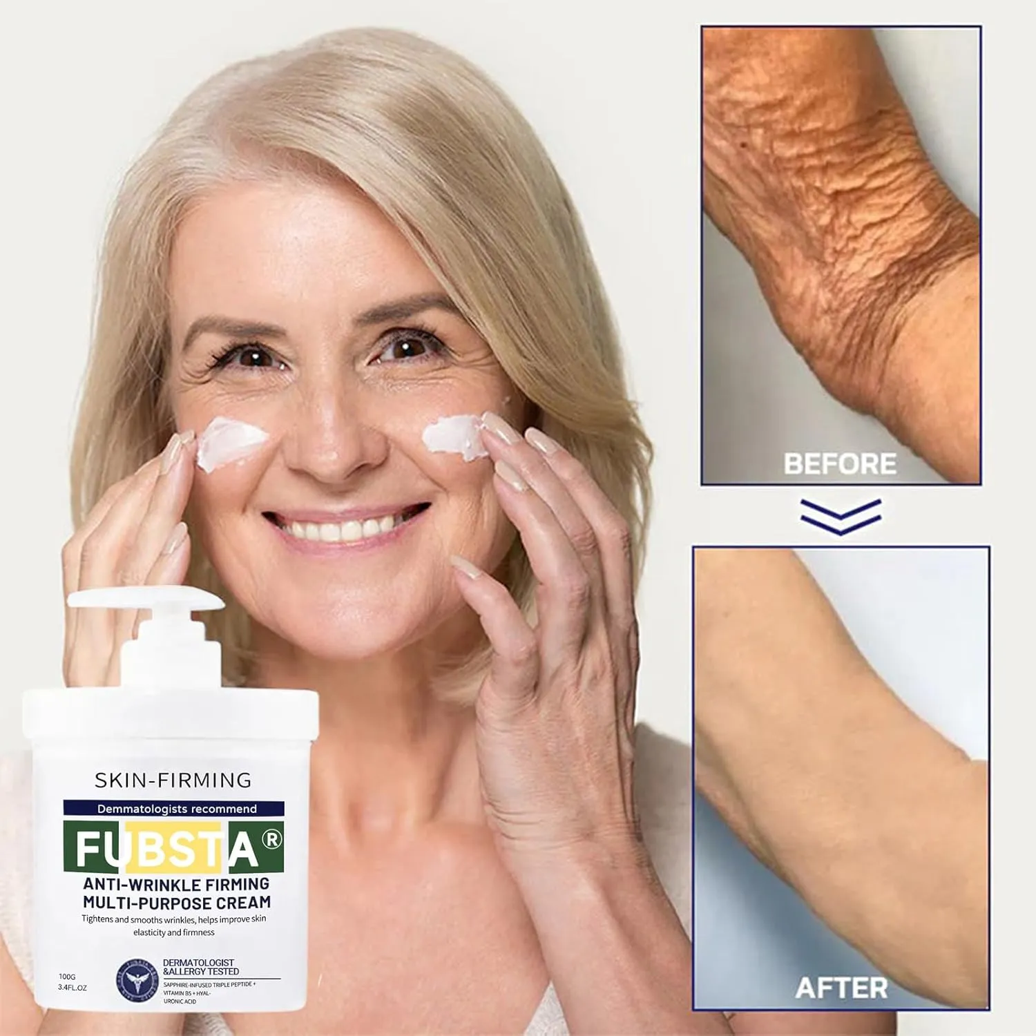 Advanced Firming &Wrinkle-Reducing Cream, Skin Firming Rejuvenating Serum, skin firming Cream, Deep Hydration, kin irming Rejuvenation for All Skin Types (4 Bottle)