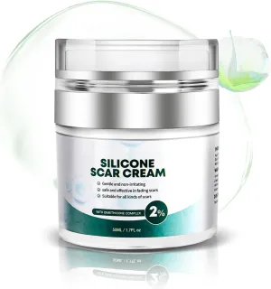 Advanced Scar Cream, Silicone Gel for Scars, Professional Scar Removal Cream for Surgical Scars, Stretch Marks, Old and New Scars 1.7 oz(50ml)