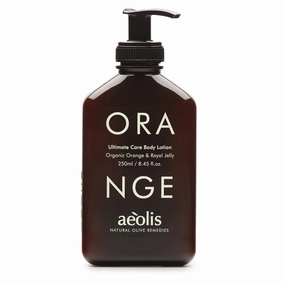 Aeolis Body Lotion - Hydrates and Nourishes the Hands, Face and Body - Absorbs Quickly - Uses Royal Jelly & Organic Orange   Olive Oil - Ultimate Care - 6.76 Fl Oz