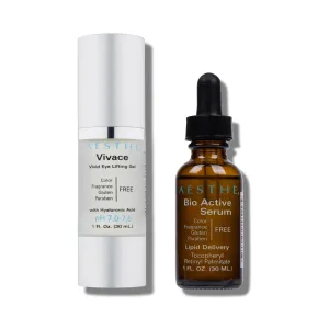 Aesthe Vivace Eye Lifting Gel - Revitalize & Firm   Aesthe Bio Serum for Face and Neck - Skincare Treatment for Wrinkles, Lines, Spots Bundle