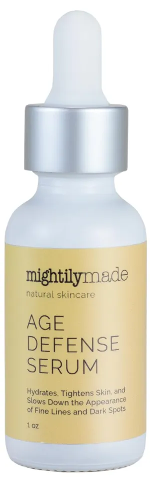 Age Defense Face Serum, 100% Natural Oils, Anti-Aging, Reduce Wrinkles, Fine Lines, Dark Spots, and Tighten Skin,1 fl oz