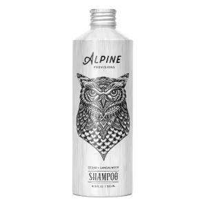 Alpine Provisions Cedar & Sandalwood Shampoo - Naturally Repair, Cleanse, and Hydrate with Essential Oils, Jojoba, Aloe Vera - Vegan, Sulfate & Plastic Free - Plant-Based Hair Care 16.9 FL Oz