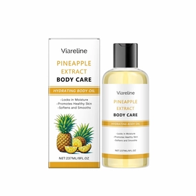 AMALIA Pineapple Extract Hydrating Body Oil, 8 FL OZ, Natural Moisturizing Oil，Nourishing Body Oil with Jojoba & Vitamin E