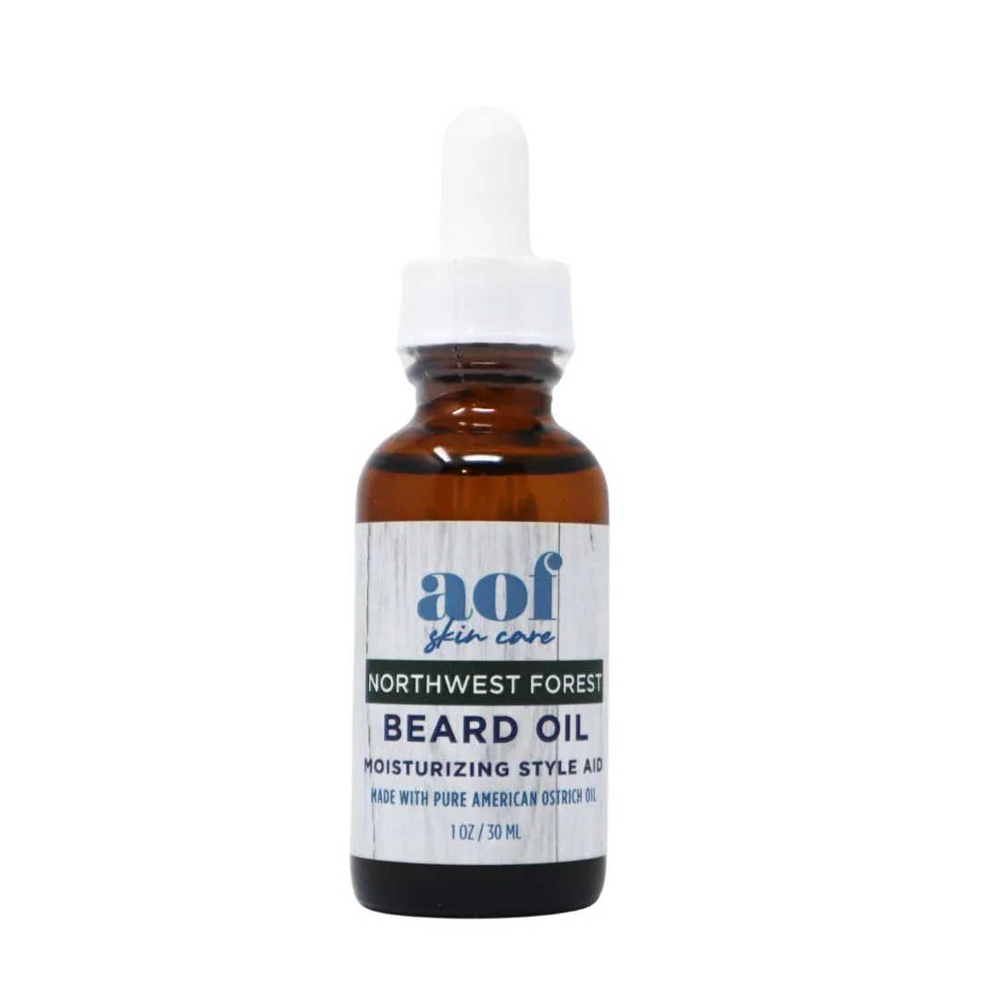 American Ostrich Farms Beard Oil& Conditioning Style Aid, Northwest Forest