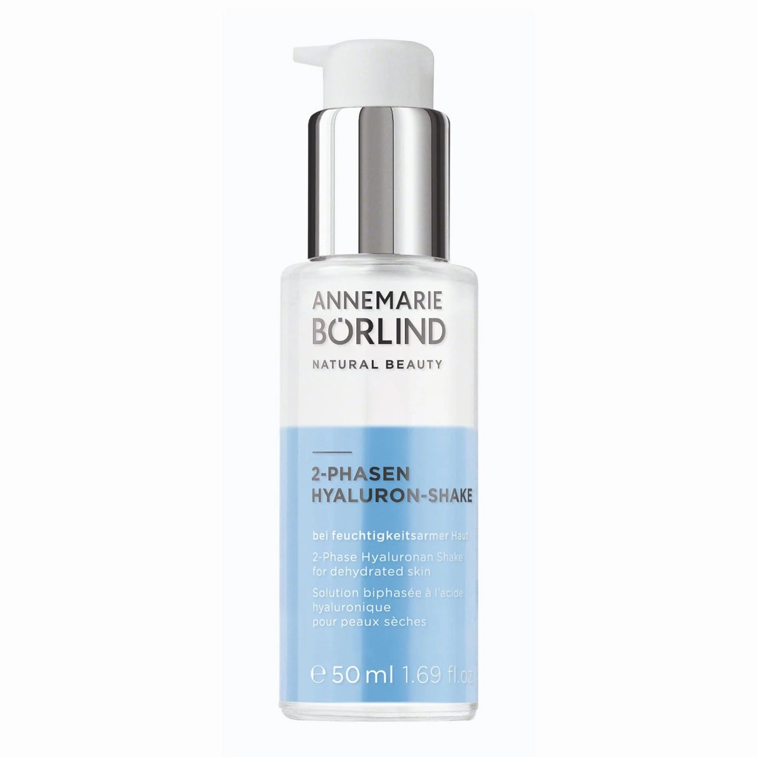 ANNEMARIE BÖRLIND - 2 Phase Hyaluronan Shake - Hyaluronic Acid   Aloe Vera   Black Forest Rose Stem Cells For Intense Hydration - Moisturizing, Plumping, Nourishing - 1.69 Fl. Oz.