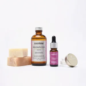 Anti-Aging Beauty - Face Wash & Body Bars, Balancing Skin Toner Nourishes, Hydrates, Cleans &Tightens Pores. Rosehip  Plumping Moisturizer for Wrinkles & Sensitive Skin. Handcrafted in USA