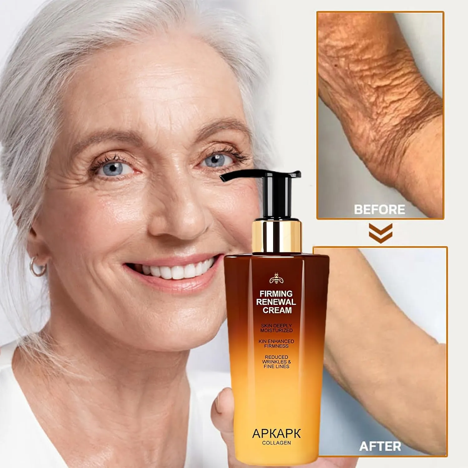 APKAPK Firming & Renewal Cream, Advanced Renewal Firming Moisturizing Cream, APKAPK Skin Firming Cream, Deep Hydration, Skin Firming Rejuvenation, Restore Skin Elasticity for All Skin Types (2 Bottle)