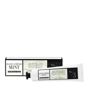 Archipelago Botanicals Morning Mint Hand Crème, Rich and Lightly Scented Hand Lotion for Dry Skin, Cuticles and Rough Spots, Premium Plant Extracts (3.2 oz)