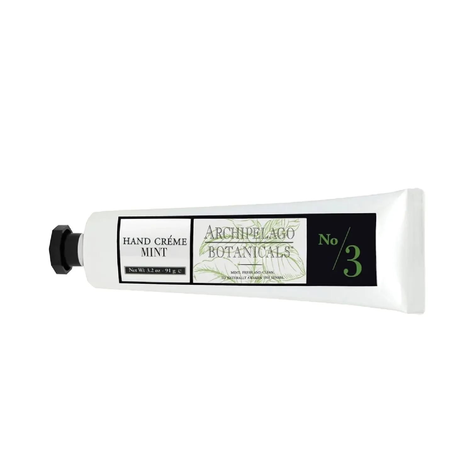 Archipelago Botanicals Morning Mint Hand Crème, Rich and Lightly Scented Hand Lotion for Dry Skin, Cuticles and Rough Spots, Premium Plant Extracts (3.2 oz)