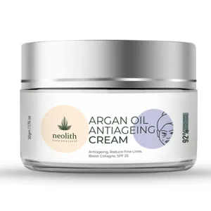 Argan Oil Anti Aging Face Cream With Kokum Butter & SPF 25  for Skin Repair, Firming, Tightening, Moisturizing, Lines & Wrinkles, Glowing Skin | Collagen Face Cream | 50ML for Women & for Men