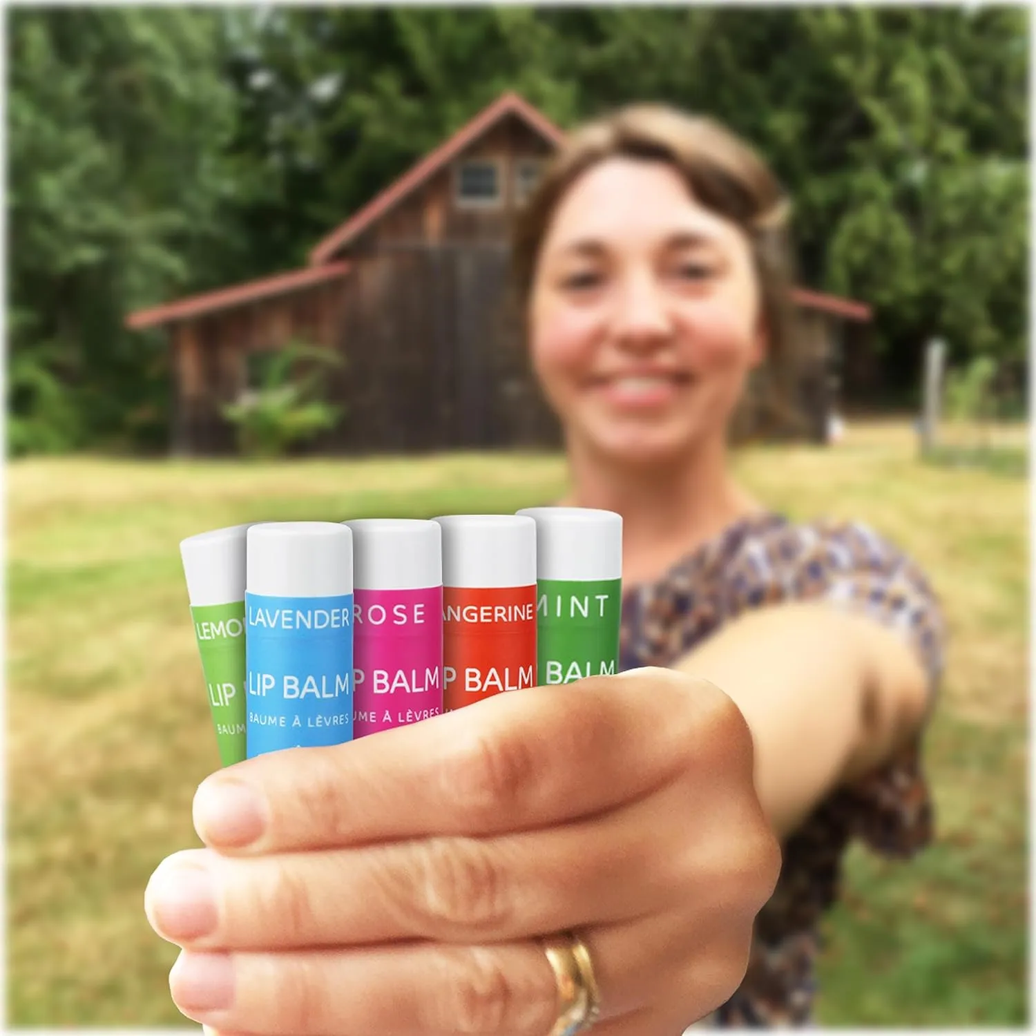 Aria Lip Balm Collection, Vegan Set, Beeswax Free, with Avocado And, Organic Jojoba Oil, and Vitamin E, Natural Moisturizer for Dry, Chapped Lips, 5 Tube Set
