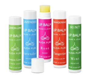 Aria Lip Balm Collection, Vegan Set, Beeswax Free, with Avocado And, Organic Jojoba Oil, and Vitamin E, Natural Moisturizer for Dry, Chapped Lips, 5 Tube Set