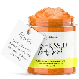 Aromatherapy Body Scrub for Glowing Skin, Exfoliating Sugar and Soothing Extracts to Nourish, Dull Skin 8oz (Orange)