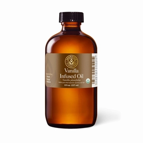 Aromatics International Vanilla Infused Jojoba Oil 8fl-oz | Organic Jojoba Oil Infused with Natural Vanilla for Skin Care, Hydration, and Moisturizing