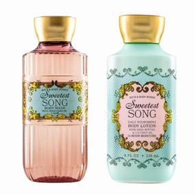 Bath and Body Sweetest Song Body Wash & Lotion Set for Women – Daily Nourishing Duo with Shea Butter, Coconut Oil & Aloe – 8 oz Each – 2- Skin Care Gift Set