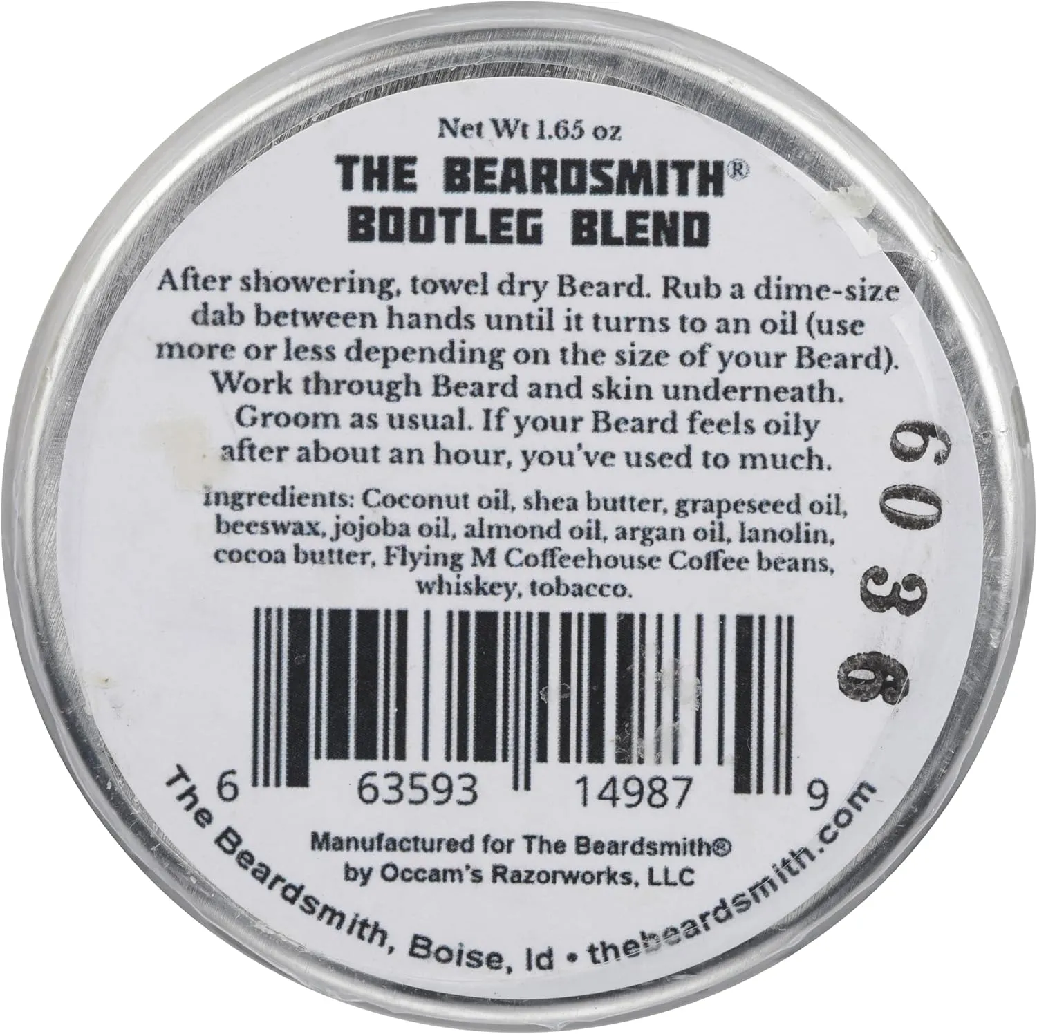 Beard Grease Bootleg Blend, 1.65 OZ