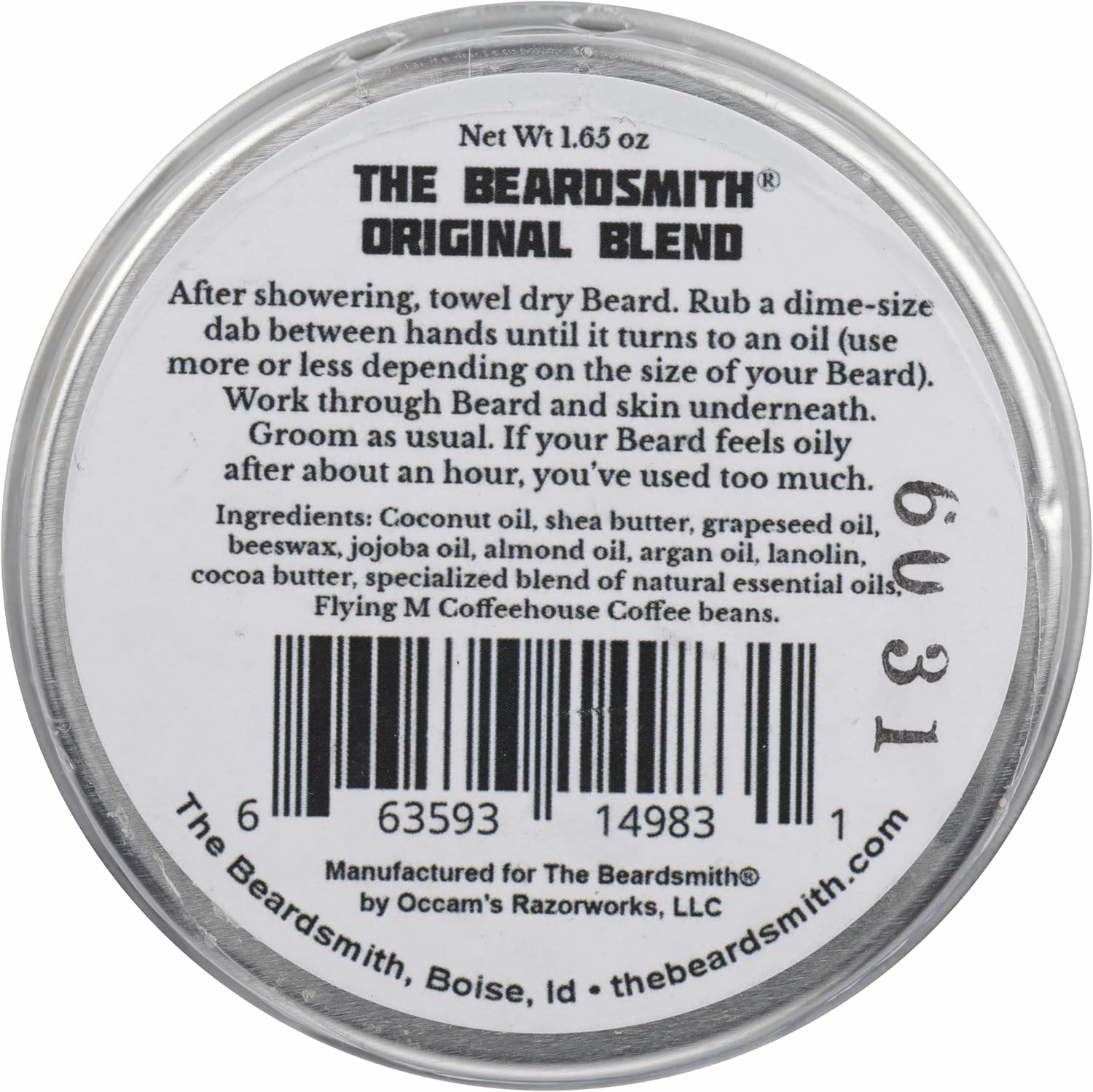 Beard Grease Original Blend, 1.65 OZ