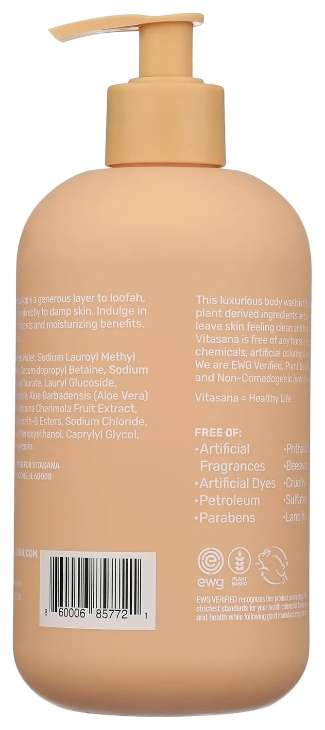 Body Wash, EWG Verified, Plant Derived, Hypoallergenic. Paraben, Sulfate, Petroleum & Cruelty-Free, Mandarin Orange, 16oz