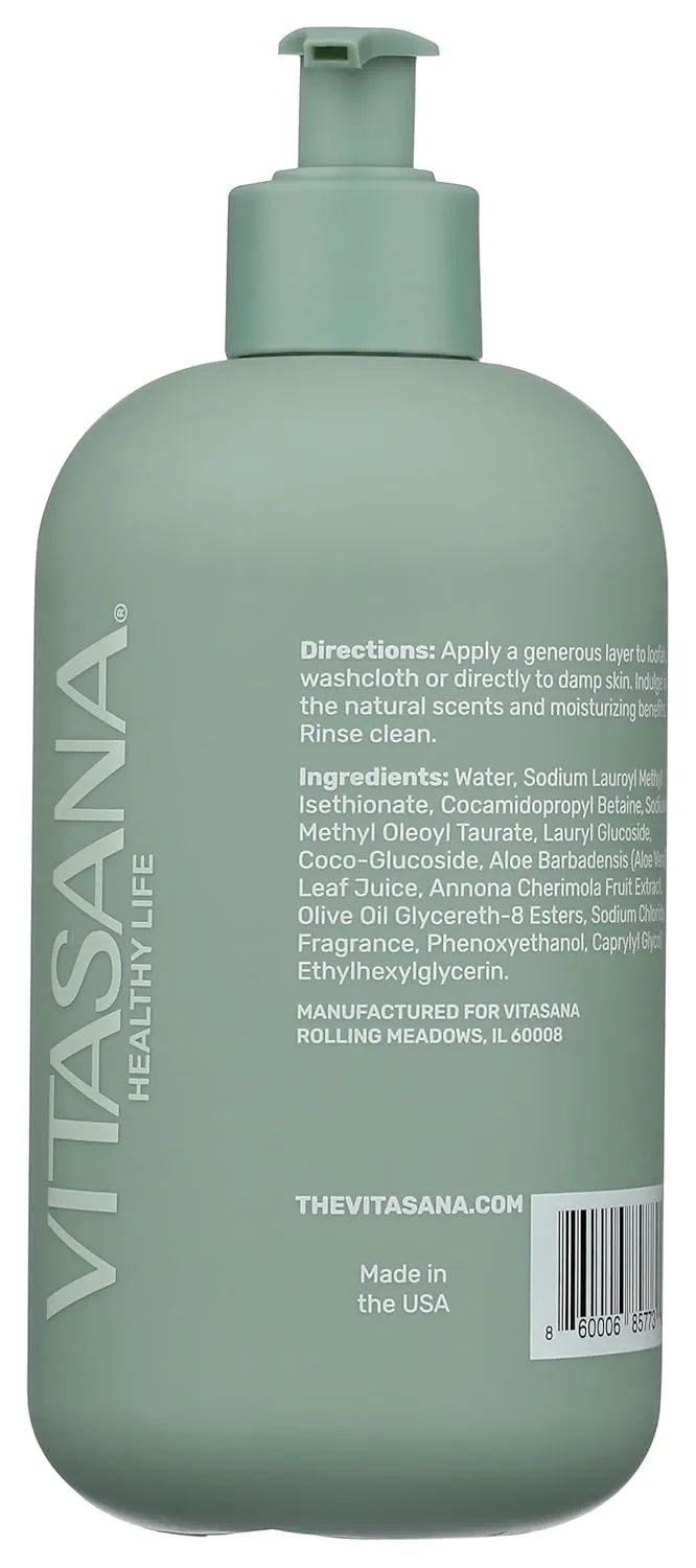 Body Wash, EWG Verified, Plant Derived, Hypoallergenic. Paraben, Sulfate, Petroleum, and Cruelty-Free, Sea Buckthorn/Bergamot, 16oz