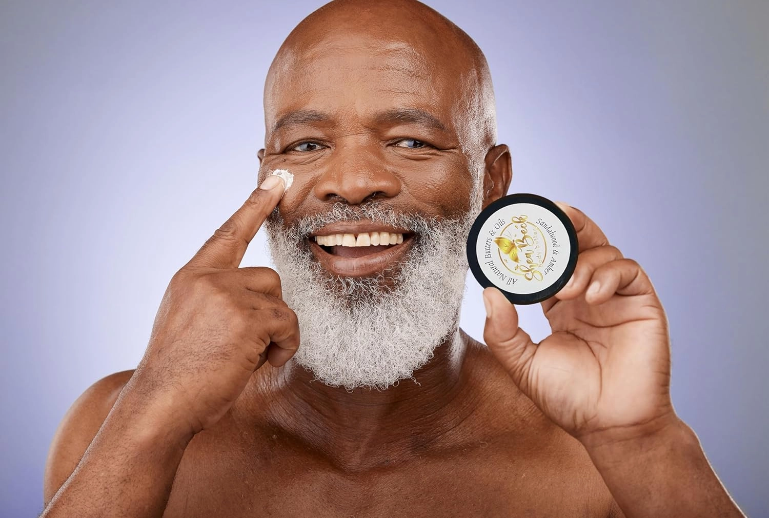 Body Butter Blend: Natural Shea, Cocoa, & Mango w/Jojoba Oil for Radiant Skin and Beard | Moisturizing (4 Oz, Light Blue (Our version of))
