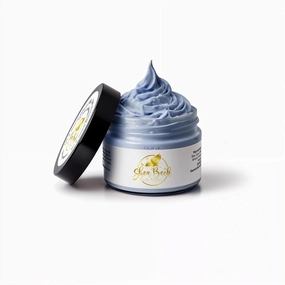 Body Butter Blend: Natural Shea, Cocoa, & Mango w/Jojoba Oil for Radiant Skin and Beard | Moisturizing (4 Oz, Light Blue (Our version of))