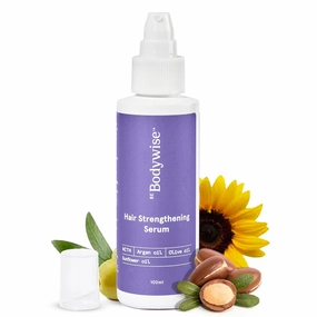 Body.wise Hair Strengthening Serum | For Dry & Damaged Hair | With Argan, Sunflower & Olive Oil | Paraben, SLS Free