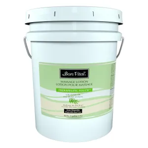 Bon Vital' Therapeutic Touch Massage Lotion with Olive Oil to Repair Dry Skin & Soothe Sore Muscles, Skin Therapy Lotion, Moisturizes Skin During Massages for Smooth, Soft Skin, 5 Gal, Label may Vary