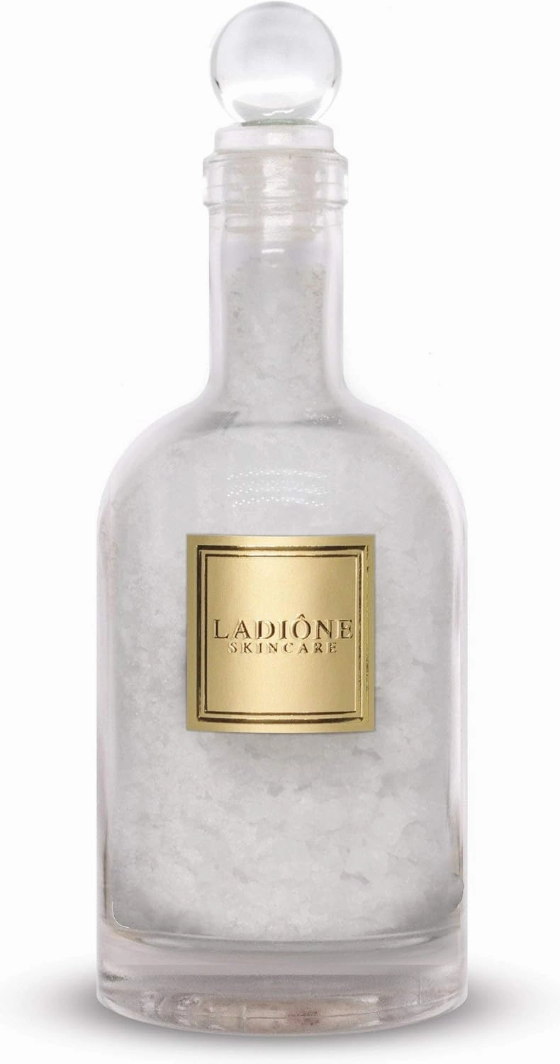 Bourbon Vanilla Bath Salt 14 oz (USDA Organic   Natural Ingredients) - LADIONE SKINCARE