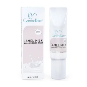 Camel Milk Hand Cream for Dry Hands Extremely Protective for Irritated Skin With Aloe Vera, Jojoba, Shea Butter, Vitamins and Omega Fatty Acids 50 ml