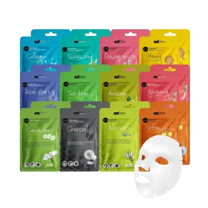 Celavi Collagen Facial Face Mask (24-Sheets) Classic Korean Skincare