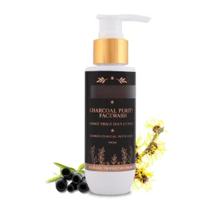 Cha.rcoal Purity Face Wash | Deep Cleansing & Detox | Bamboo Charcoal & Witch Hazel | Unisex | Natural | 100ml
