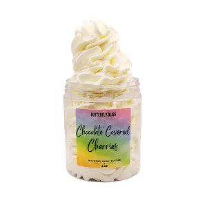 Chocolate Covered Cherries Whipped Body Butter – Decadent Cherry & Cocoa Scent – Shea, Mango & Coconut Cream – Vegan, Paraben-Free Moisturizer – 8 oz Jar