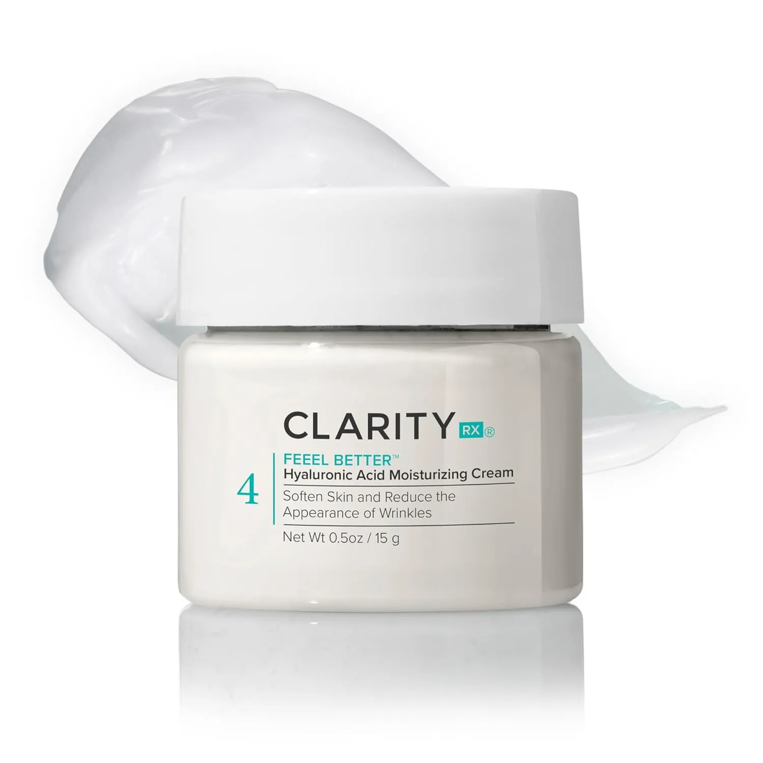 ClarityRx Feel Better Hyaluronic Acid Face Moisturizer, Natural Plant-Based Moisturizing Cream with Jojoba Oil & Hyaluronic Acid for Hydration, Smooths Dry, Aging Skin, Paraben & Cruelty Free