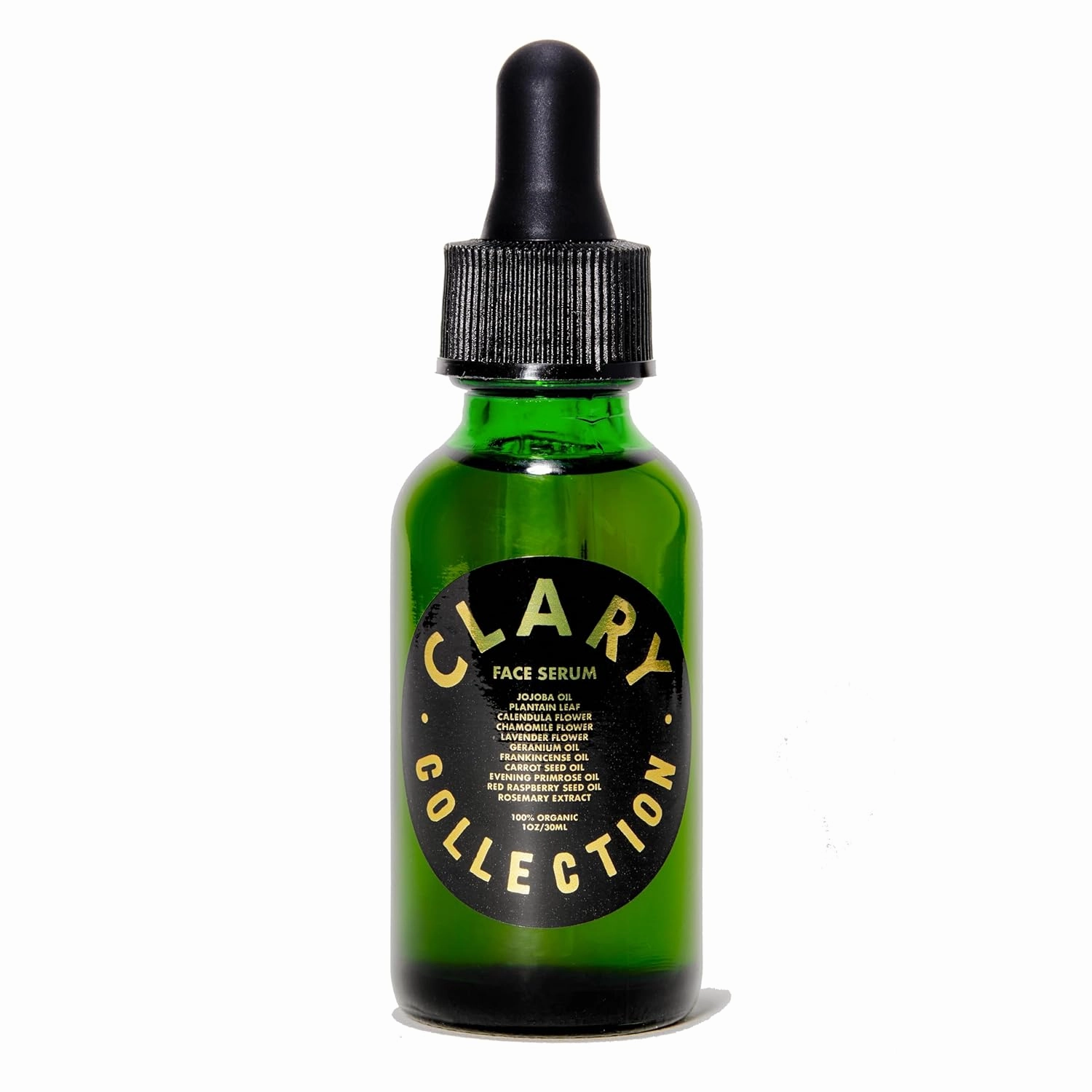 CLARY COLLECTION Moisturizing Face Serum Organic Jojoba Formula for Men, Women & Children, Natural & Organic, Plant-Based Formula - 1 fl oz