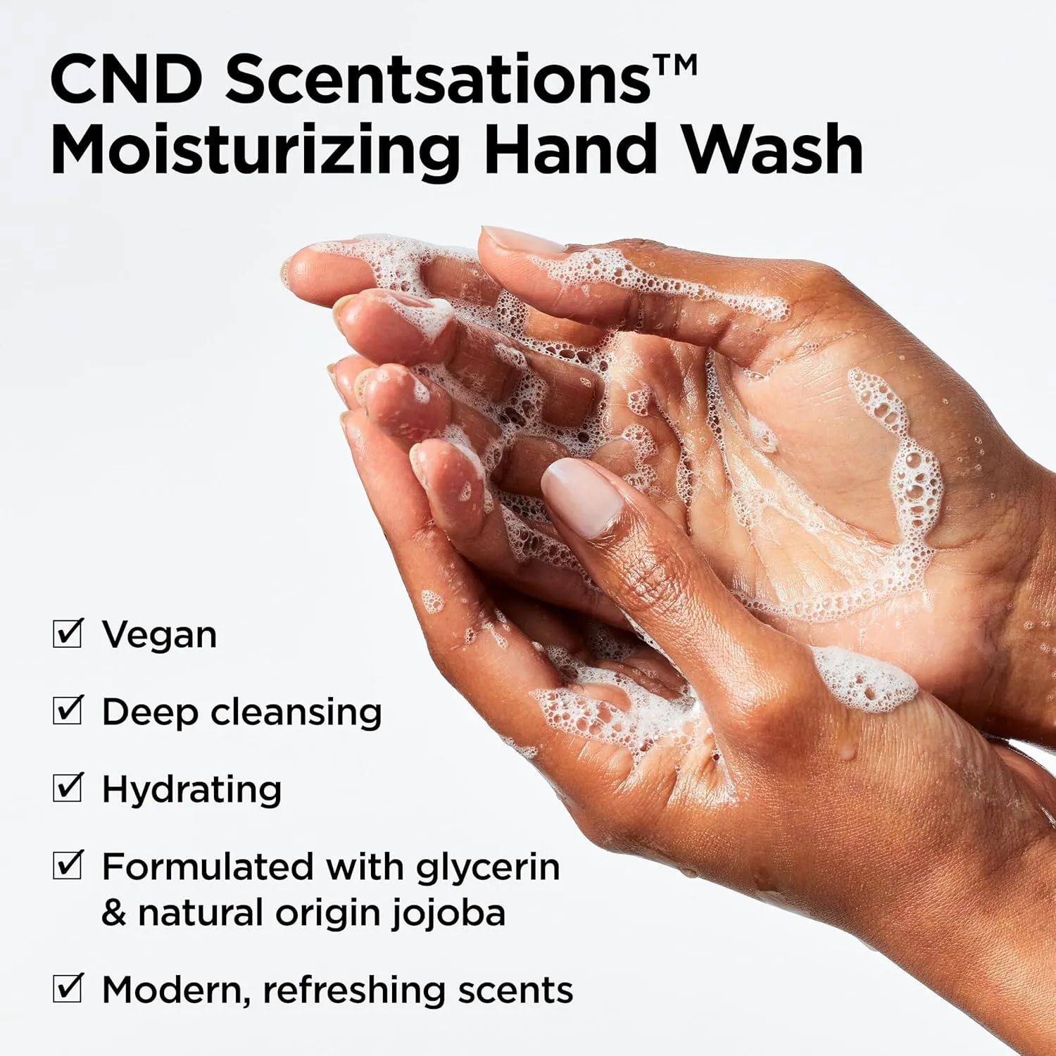 CND Scentsations Liquid Hand Wash, Vegan Moisturizing Deep Cleanser, Formulated with Glycerin & Jojoba Oil, pH Balanced Skin Protection, 13.2 fl. oz