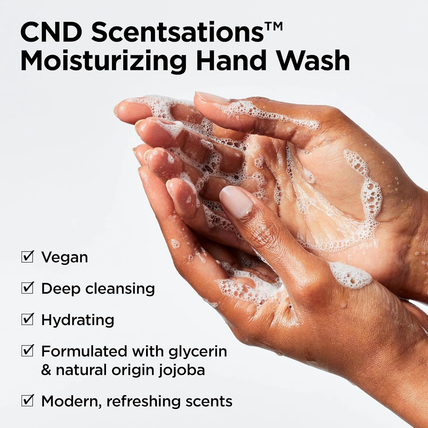 CND Scentsations Liquid Hand Wash, Vegan Moisturizing Deep Cleanser, Formulated with Glycerin & Jojoba Oil, pH Balanced Skin Protection, 13.2 fl. oz