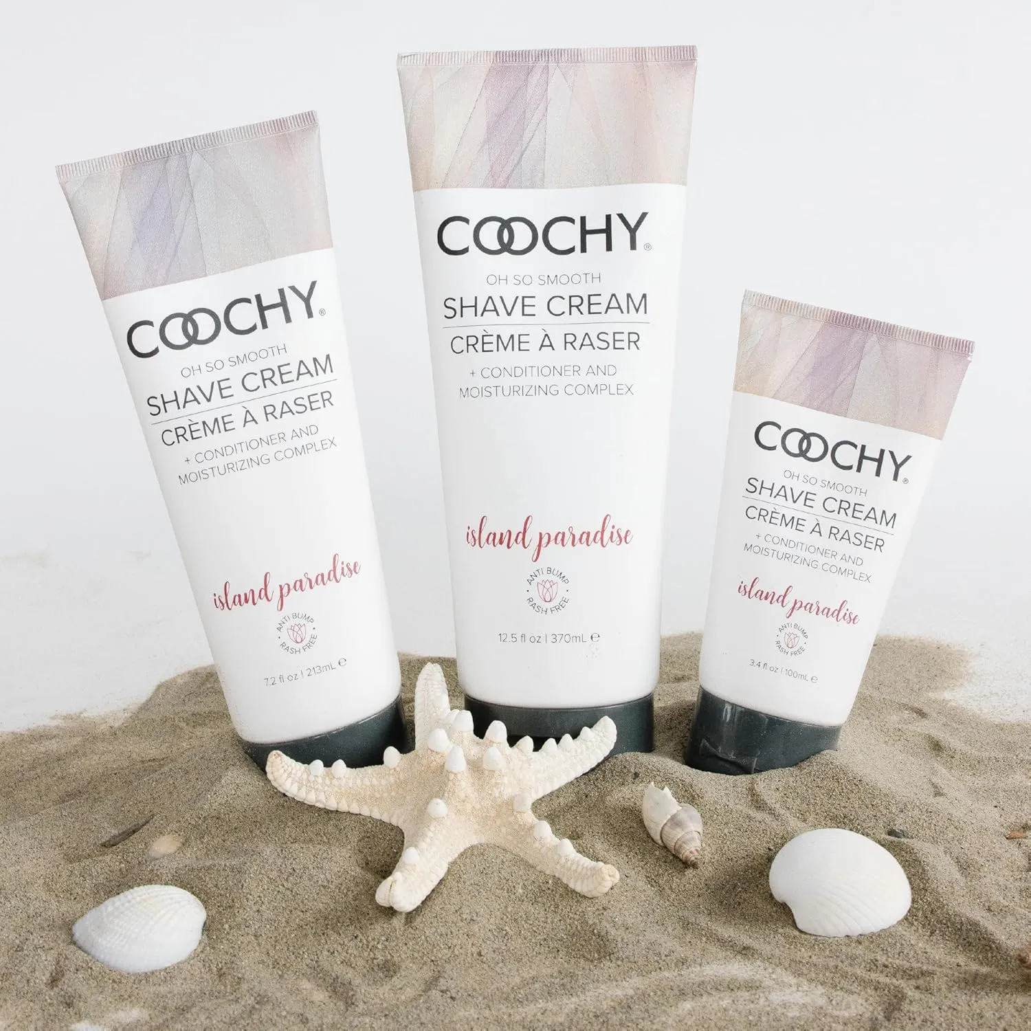 Coochy Intimate Shaving Cream | Shave Conditioner & Moisturizer for Face & Body | Ideal for Sensitive Skin Care, Anti-Bump | Island Paradise, 12.5 oz