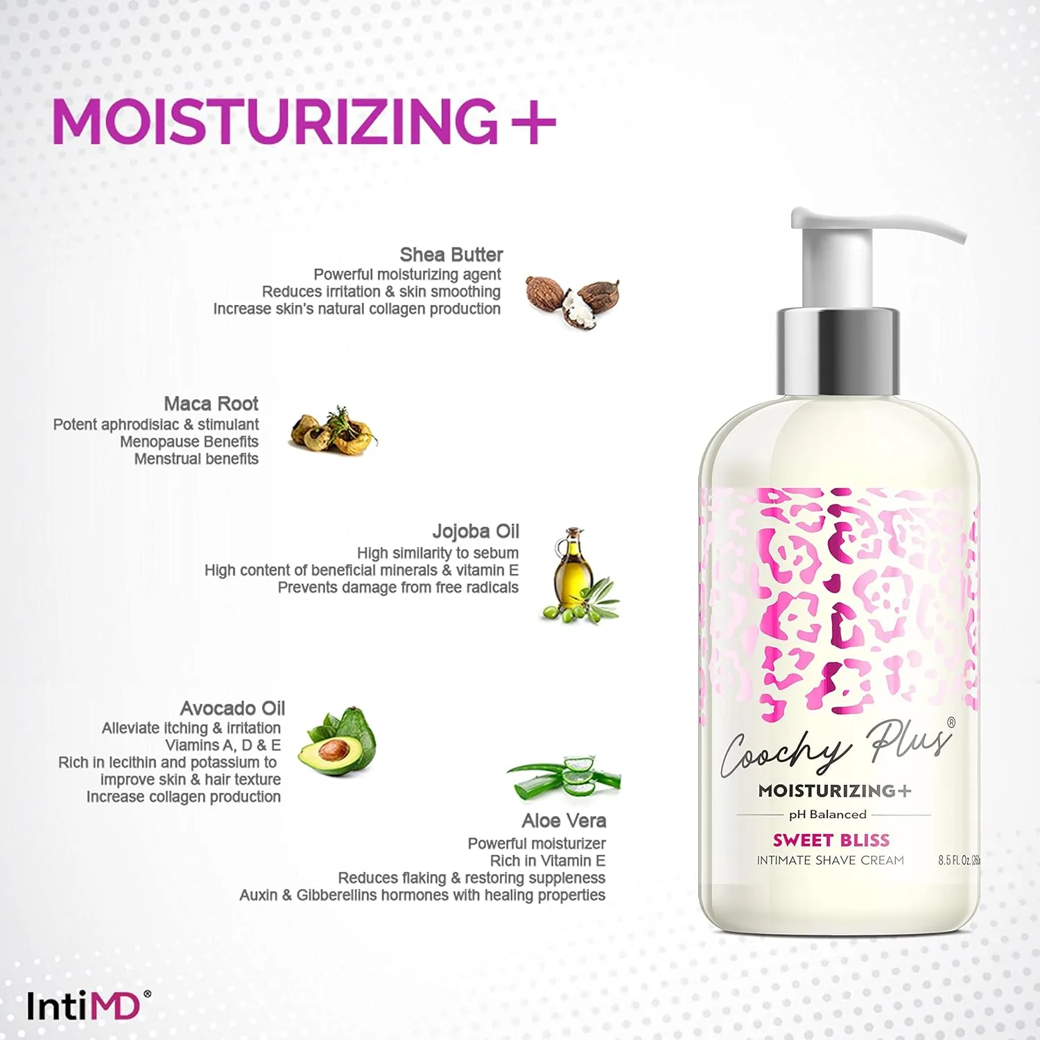 Coochy Plus HydroLock MOISTURIZING  3-Steps Kit Intimate Shave Gift Set: NOURIA Pre-Shave Elixir Oil   Coochy Plus Shave Cream Sweet Bliss   Coochy Plus After Shave Protection Mist