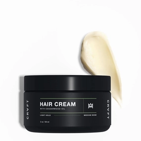 CRVFT Hair Cream 2oz | Light Hold/Medium Shine | Reduce Frizz/Add Shine & Definition | Ideal for All Hair Types & Lengths | Hydrating Men's Styler | Made in the USA | Paraben & Sulfate Free [Scented]
