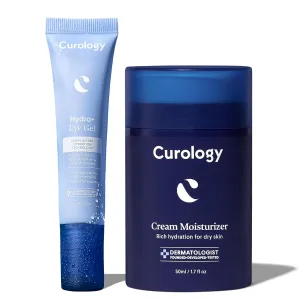 Curology Cream Moisturizer and Hydro  Eye Gel Set, Deeply Hydrating Skin and Under Eye Cream Bundle