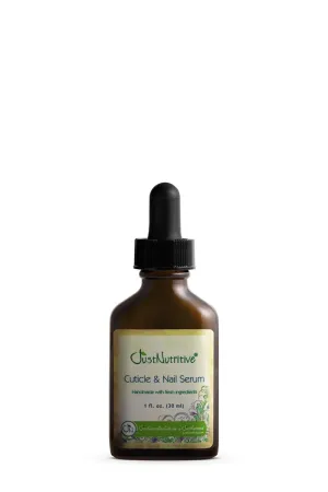 Cuticle & Nail Serum | Natural Moisturizing Nail Oil | For Rigid Cuticles | Nail Care for Damaged Weak Nails | Just Nutritive | 1 Fl Oz
