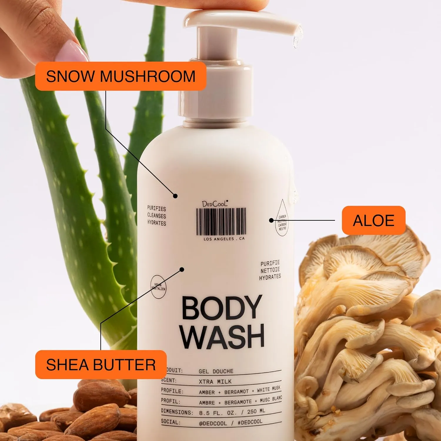 DedCool Taunt Body Wash Refill – Hydrating & Skin-Boosting Formula with Snow Mushroom, Shea Butter, and Aloe | Non-Toxic, Vegan, Carbon-Neutral